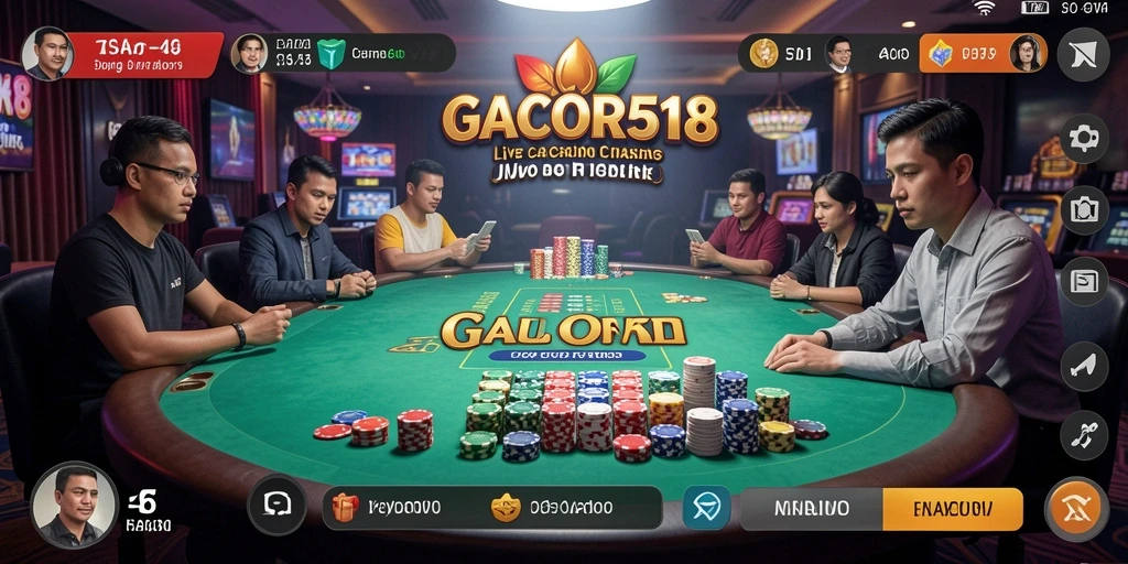 Tampilan gameplay Live Casino GACOR518 yang menarik dan interaktif.