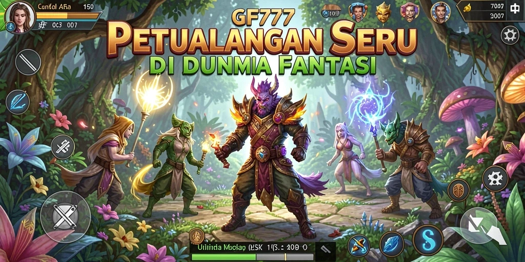 Screenshot utama GF777 menunjukkan aksi seru dalam gameplay Adventure.
