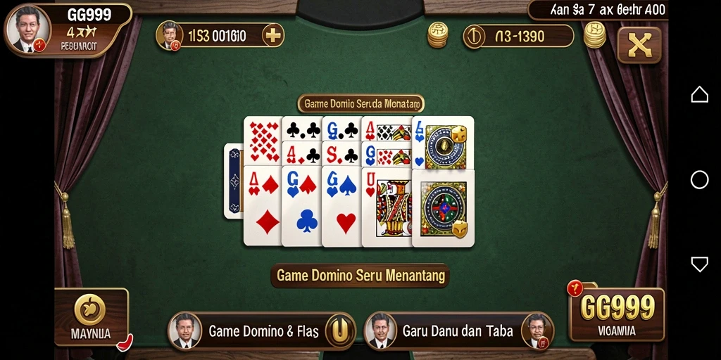 Tampilan gameplay GG999 yang seru dan interaktif di dunia Domino.