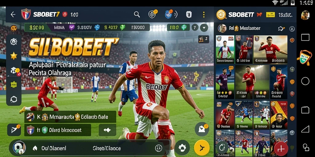 Tampilan antarmuka SBOBET dengan fitur olahraga yang menarik.