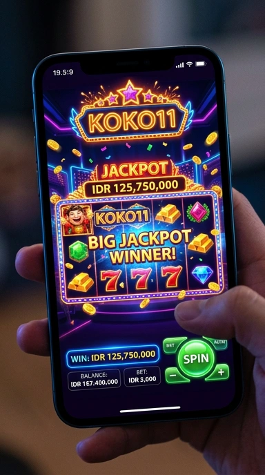 Tampilan utama aplikasi koko11 dengan berbagai pilihan kategori.